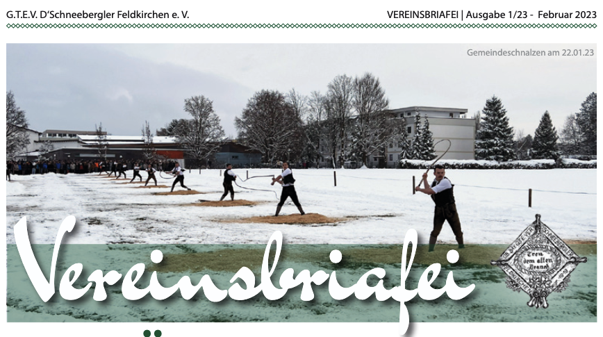Titelbild Vereinsbrief Schnalzer