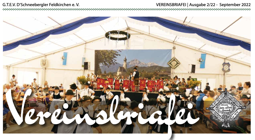 Titelbild Vereinsbrief Festzelt