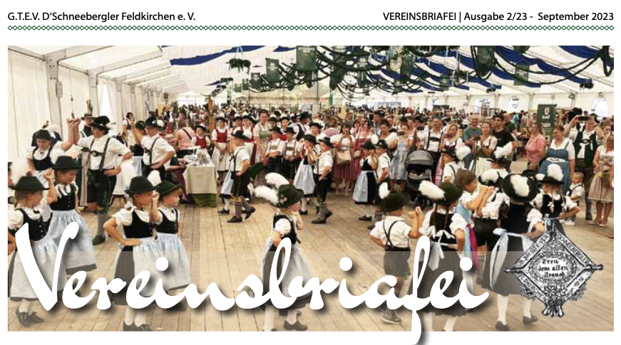 Titelbild Vereinsbrief Festzelt