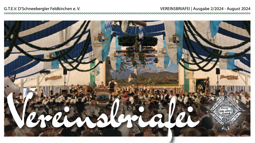 Titelbild Vereinsbrief Festzelt